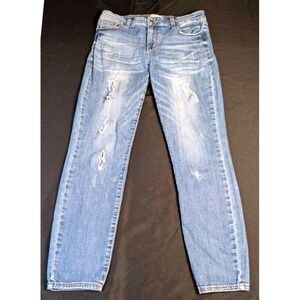 Studio Blue ~ Distressed/Straight Jeans ~ Women's Size 31 Medium Wash~#S42016WTC